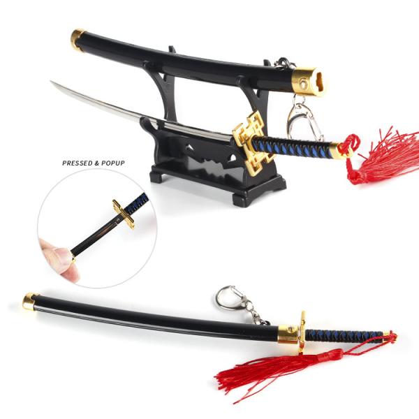 Tokitou Muichirou Demon Slayer Keychain Swords Black Automatic Moving