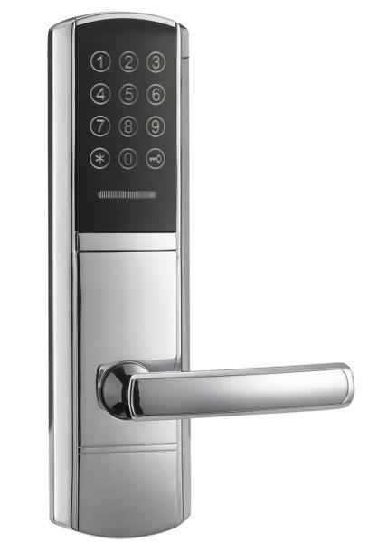 Silver Color Electronic Door Lock Unlocked by Password or Emid Card