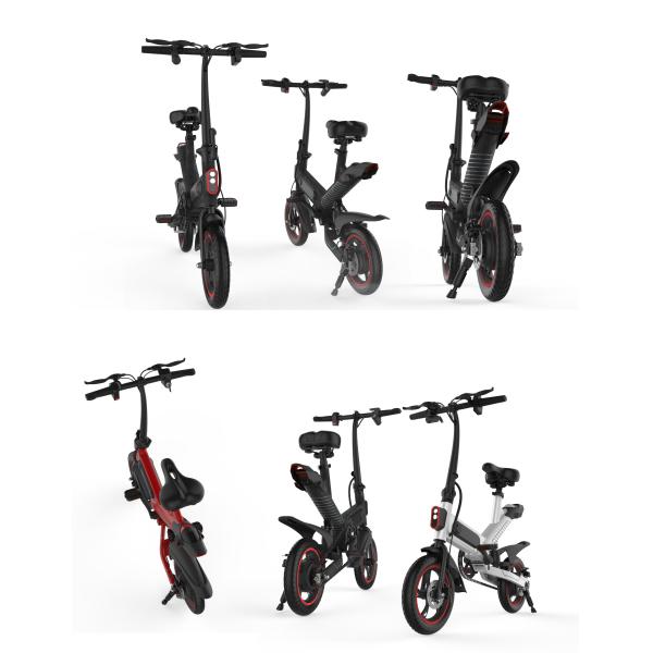 Aluminium Alloy Folding Electric Bicycle Speed 25 - 40 Km / H Mechanical Disc Brake