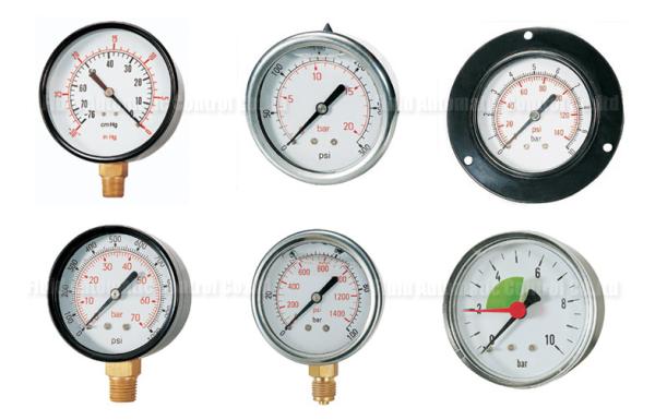 -76cmHG - 1500Psi Pneumatic Air Pressure Gauge , Pressure Manometer 40mm-150mm Dial Size