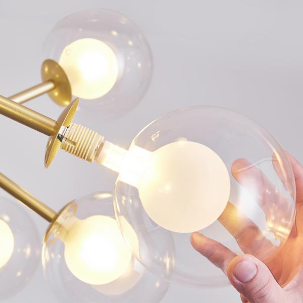 Modern LED glass bubble chandelier metal plexiglass lamp Ceiling Decor modo Glass Ball Chandelier(WH-MI-247)