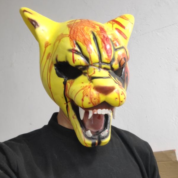Creepy Cat Mask with Terrifying Design Premium Latex Material and Full Head