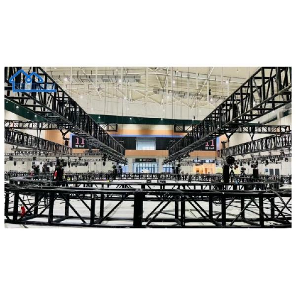 2m Section Bolt Connection Aluminum Stage Truss 6061-T6 Aluminum Square Shape for Concert Stages