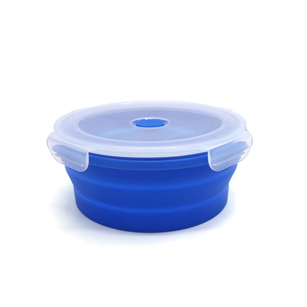 Silicone dobrável Microwavable Bento Box With Airtight Lid do OEM