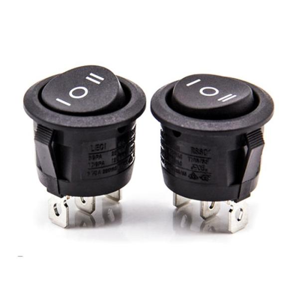 On Off On 3 Position 3 Pins Round Rocker Switch 6a 250vac 10a 125vac