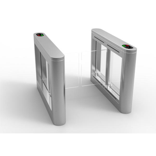 304 Grade Stainless Steel Swing Barrier Gate with 180 Degree Swing Angle and Bi-Directional Entry Control