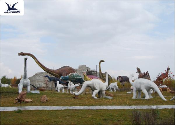 Realistic High Simulation Larze Size Dinosaur Statues With Colorful Surface