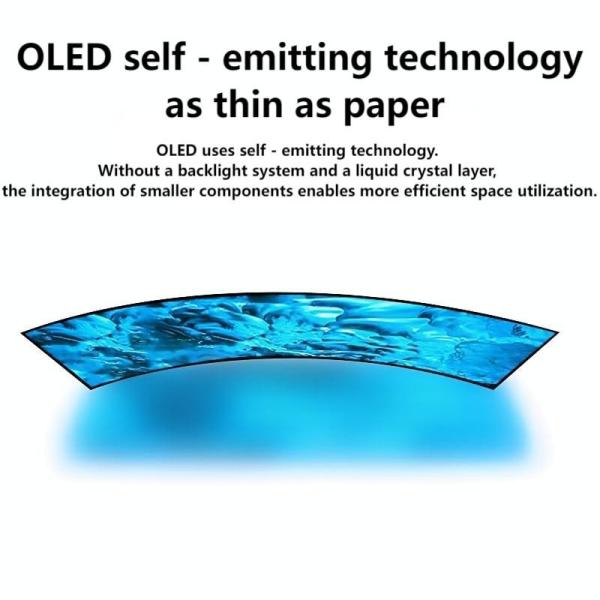 Écran OLED flexible de 42, 48, 55, 65, 77 Panneau OLED transparent
