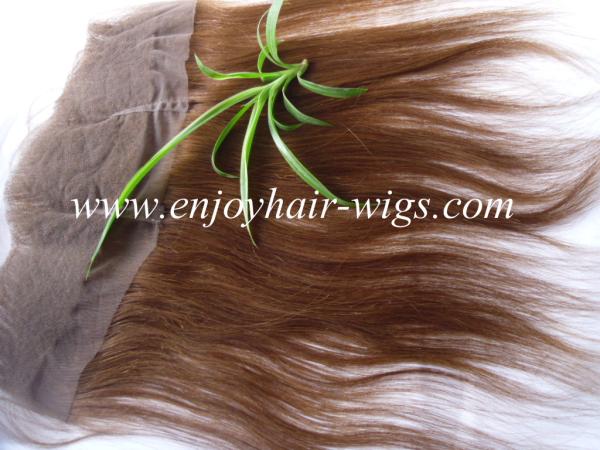 Peruvian virgin remy hair lace frontal 13''x4'' ,6# color straight  hair 10''-24''length