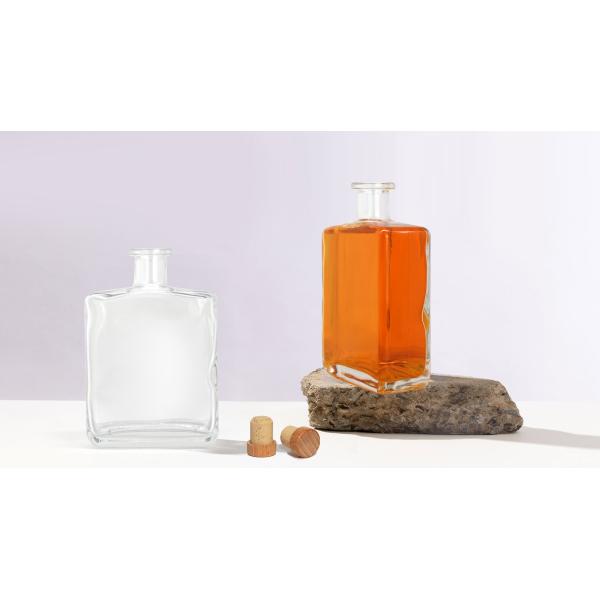 Glass Bottle With Stopper Cork For Gin Rum Vokda Whisky Tequila Liquor Spirits 700ml Clear