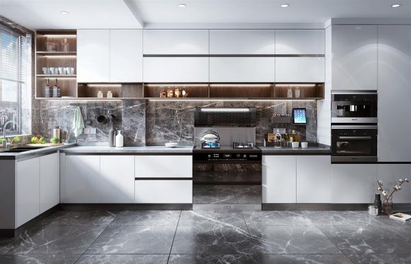 Furniture Modern Kitchen Cabinets European Style Environmental Friendly Wall