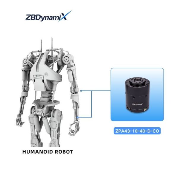 ZBDynamiX ZPA43-10-40-D-CO Integrated Planetary Joint Actuator | 30 Nm Peak Torque, 40:1 Ratio, OD57 mm