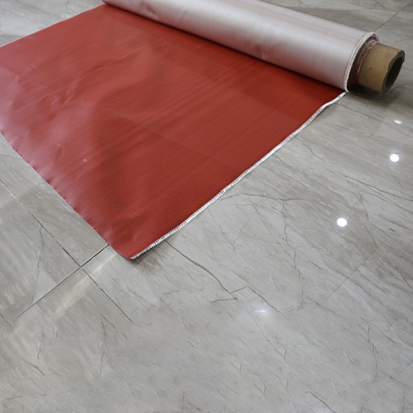 Fire Resistant Two Sided Silicone Fiberglass Fabric C-Glass Twill Woven High Silica Fiberglass Fabric