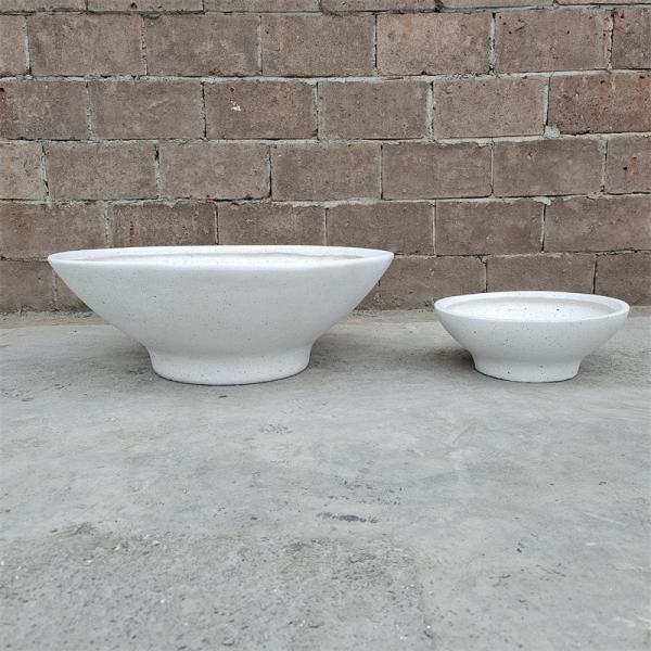 Bowl Shape Fiber Clay Flower Pot Small Size Bowl Planter Box For Indoor Outdoor Home Garden