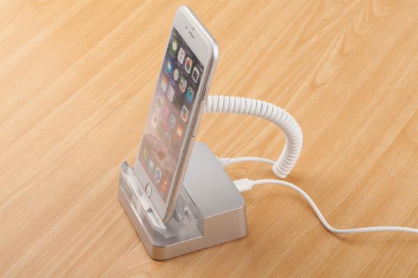 COMER anti-theft cable alarm Devices mobile phone security display stands with alarm sensor cable