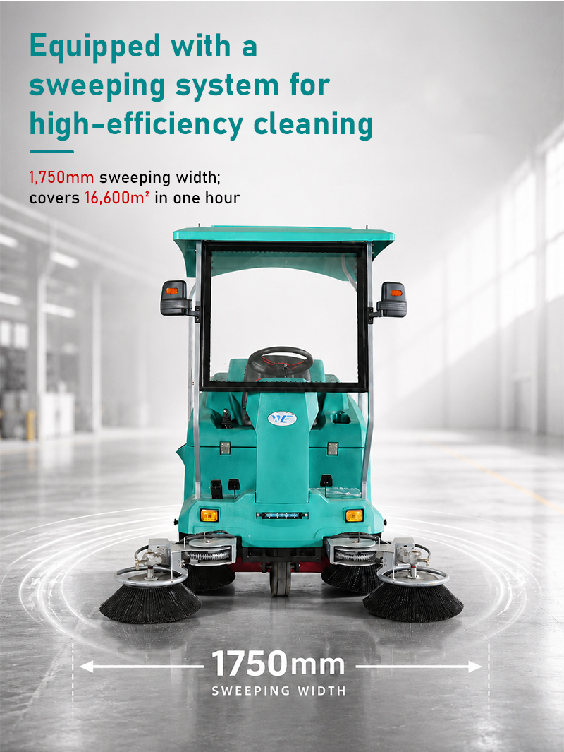 Multifunctional Dust Removal Floor Sweeper Vacuum Driving Road Sweeper Street Sweeper Clean Machine
