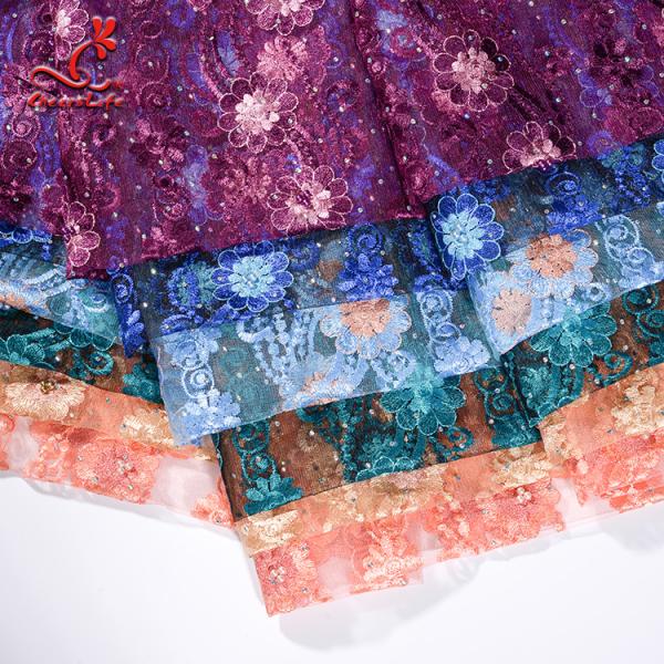 Домашние ткани отбортовали флористическую вышитую ширину шнурка 130CM