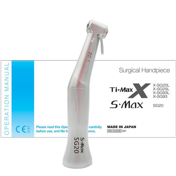 Dental Implant Low Speed Push Button Single Water Spray 20:1 Reduction Contra Angle Handpiece Without Light