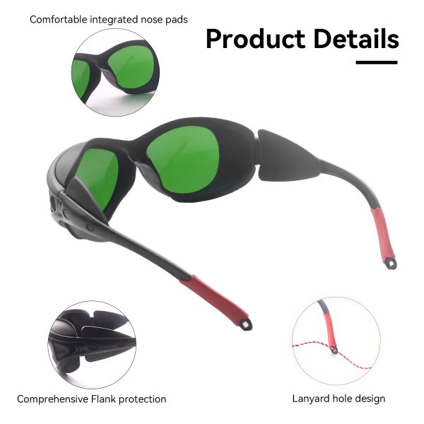 FOR LASER ipl protect glasses laser protector laser protective 532 professional laser glasses 765-865nm 808nm OD7+ laser goggles laser protection glases laser lenses protect laser ipl safety glasses