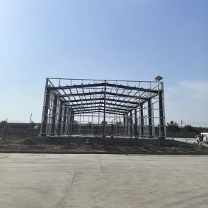 Taller de estructura de acero de fácil montaje, edificio comercial prefabricado para tienda, para almacén de acero