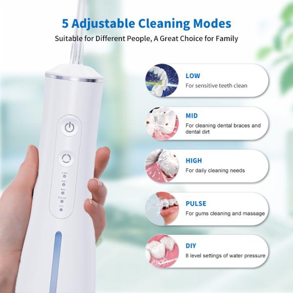 IPX7 étanche Portable irrigueur oral Dents blanchissant Flosser d'eau dentaire pour la maison