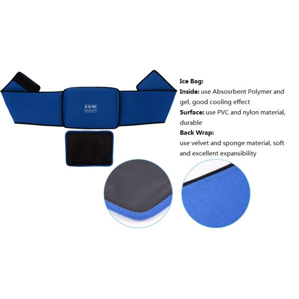 ISO13485 400g Gel Ice Pack Wrap For Waist Pain Relief