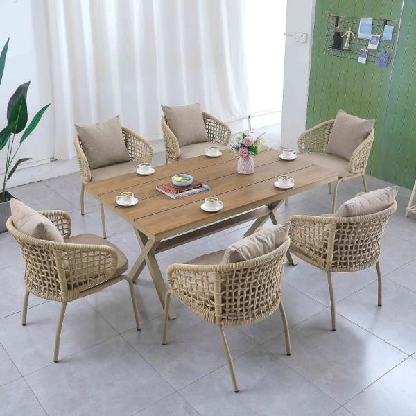 NO Folded Design Garden Outdoor Furniture Table and Chair Dining Set with Customized Color