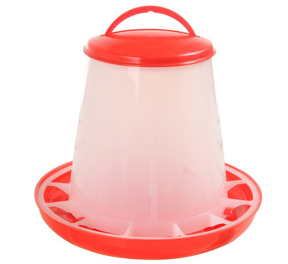 Poultry Pan Bucket 3kg 6kg Plastic Chicken Feeder For Water Drinker