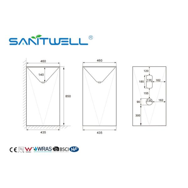 Luxury Beautiful Appearance Stand Alone Wash Basin / White Pedestal Sink Self Cleaning