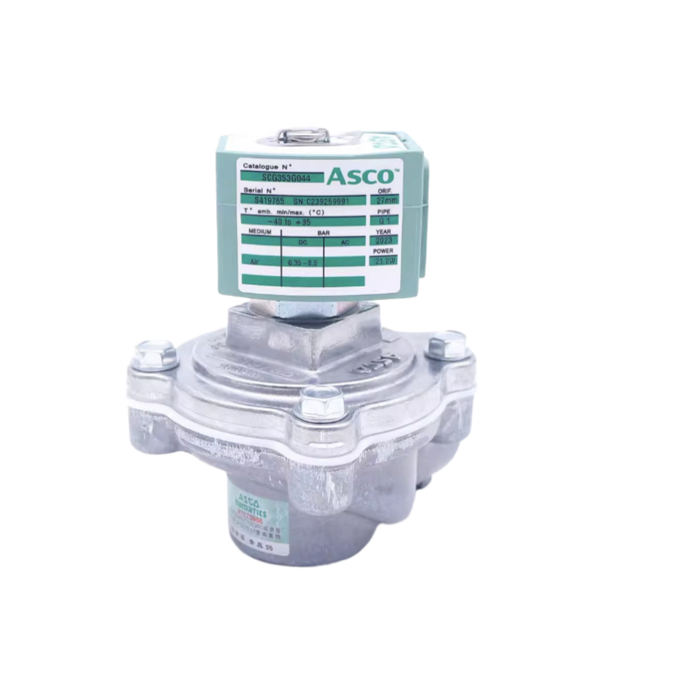ASCO SCG353G047 SCG353G050 SCG353G051
Jet Valves Pilot Operated Diaphragm Valve Featuring 2-1/2 Port Size Dust Collector Solenoid Valves
