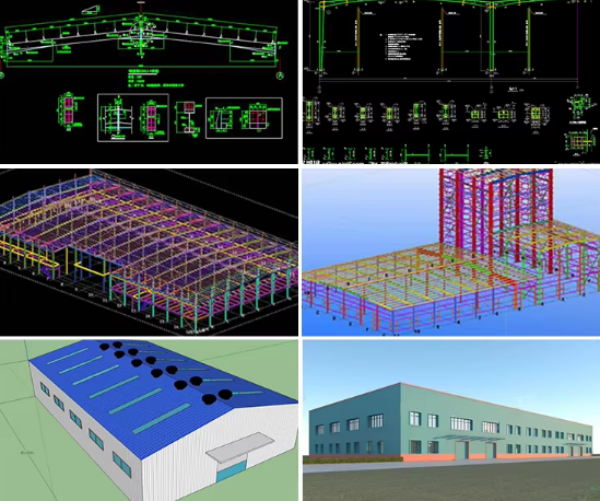 Baodu Prefabricated Modular Industry Iron Steel Structure Fabrication Structural Hangar Warehouse Building for Workshop