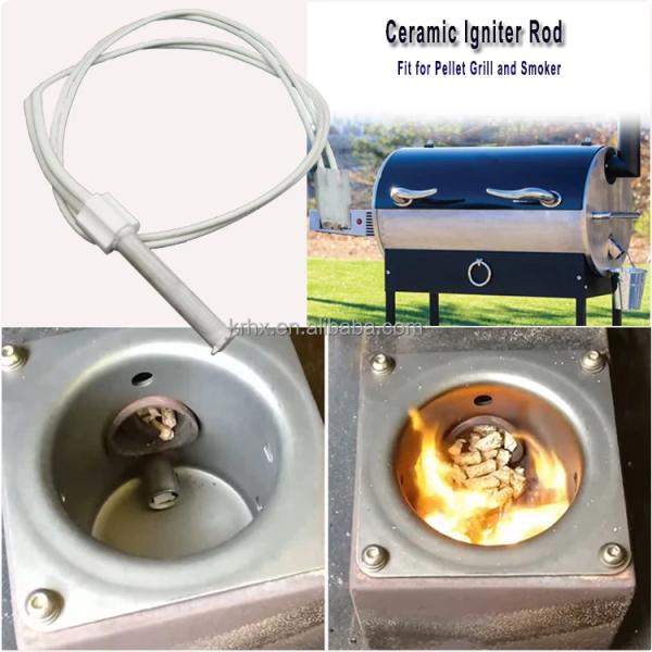 Ceramic Heater, Ceramic Hot Rod/Tube Igniter Kits for Wood Biomass Pellet Grills / Stoves, 110/220/230 V, Power 200-300 Watt