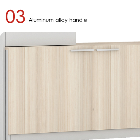Поддержка настройки Nordic Oak Color File Cabinet Верхний дисплейный шкаф, сделанный на заводе Foshan Myidea Нижний слой с замковым шкафом
