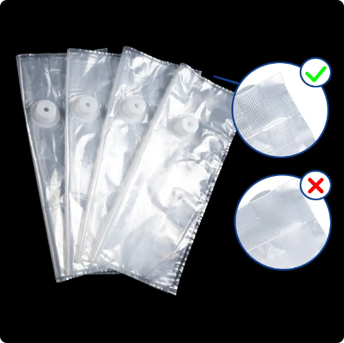 Transparent Food Grade Bag In Box With Valve For Liquid Dispensing Storage