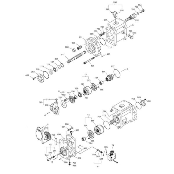 401 гидронасос запасных частей K3V112DTP HNOV PTO 00059B Doosan 401 гидронасос запасных частей K3V112DTP HNOV PTO 00059B Doosan