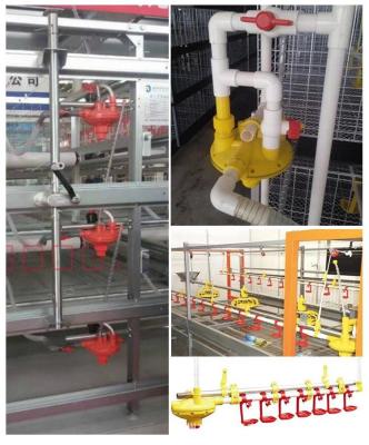 Fazenda de galinhas com alimentador automático guincho principal auxiliar 45 copo de levantamento de linha de alimentação tubo redondo linha de água taxa de galinheiro