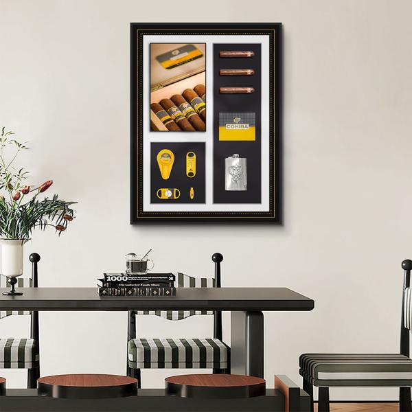 Modern 3D Artistic Cigar Painting Detailed Simulation Wall Murals for Interior