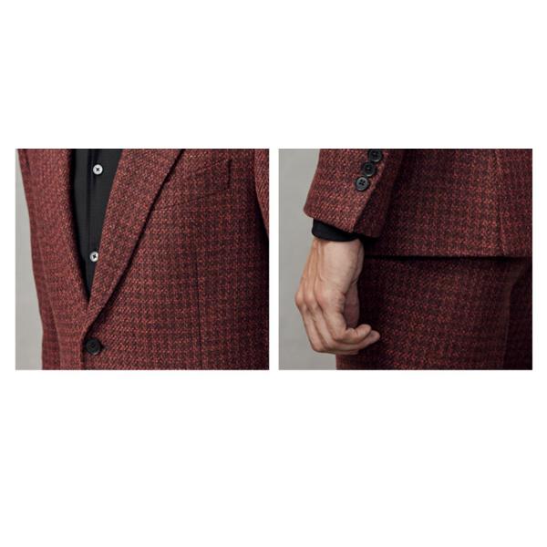 Stylish Pants Suits End Red Men's Suit for Groom's Wedding Dress and Business Events