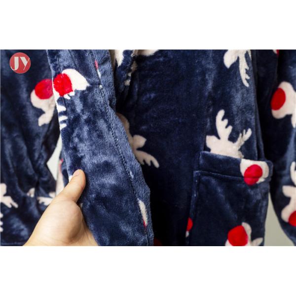 Super Soft printed Adult hoodie plush Onesie breathable footed pajamas Family Sleepwear OEM