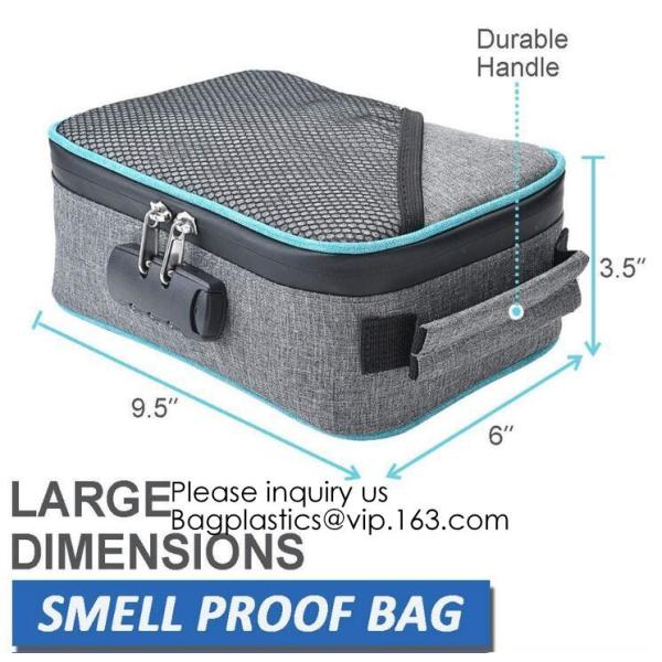 ASTM APPROVED CHILD-REISISTANT POUCH BAGS,Travel Discreet Containers Odor Blocking Resealable Storage Smell Proof Bag Wi