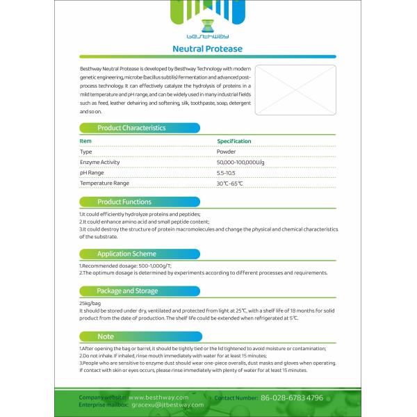 Промышленные поля Нейтральные протеазы, используемые для гидролиза белков и пептидов