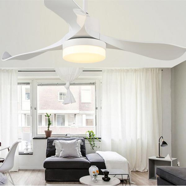 220V Ceiling Fan Light LED Energy  Remote Control Ceiling Light Fan Indoor  Living Room White Ceiling Fan(WH-CLL-21)