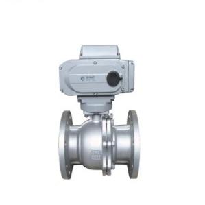 Stainless Steel 2 PC Ball Valve Flange Connection With Regulation Motorized Actuator