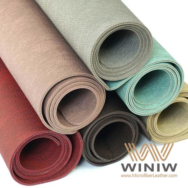 Morandi Color Carbon Faux Leather Microfiber Fabric Custom Pattern For Desk Mat