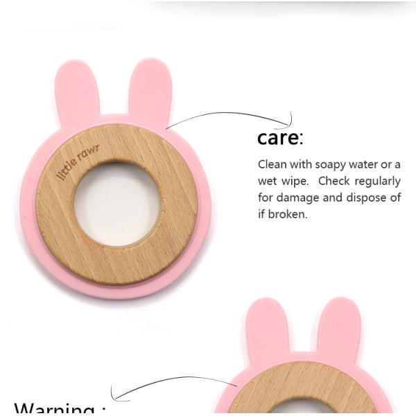 4 Month Wooden Silicone Teether