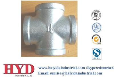 Cross black malleable iron pipe fitting cast iron UL factory
