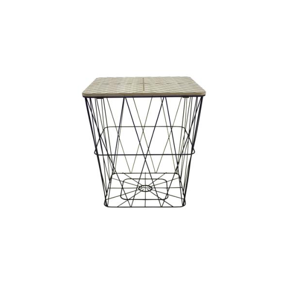 42cm Height 40cm Length Metal Basket Coffee Table