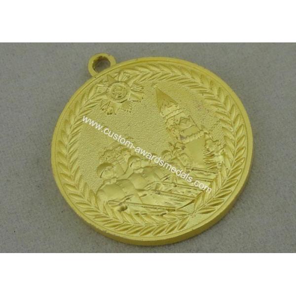 Zinc Alloy Die Casting 3D Gold Medals And Awards Enamel Army Medals
