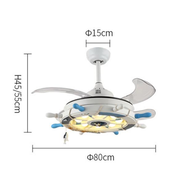 Creative fan lamp with remote control light for child baby bedroom living room Kids room ceiling fan light(WH-VLL-04)