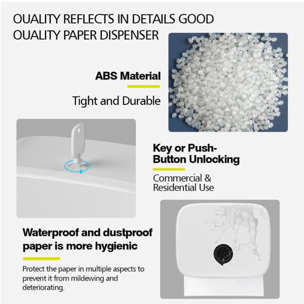 Waterproof Manual Paper Dispenser Wall Mount ABS Plastic Hand Paper Towel Dispenser